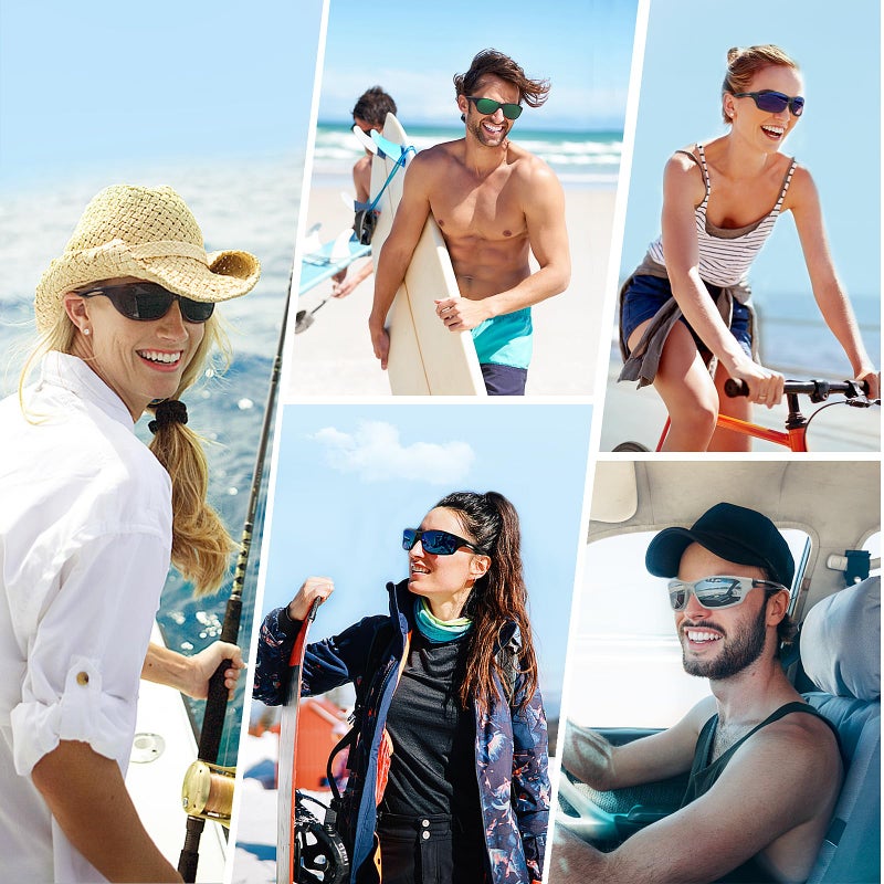 Duduma Polarized Sports Sunglasses for Men Women Running Cycling Fishing Golf Driving Shades Sun Glasses Tr90(black matte frame with brown lens) - Image 5